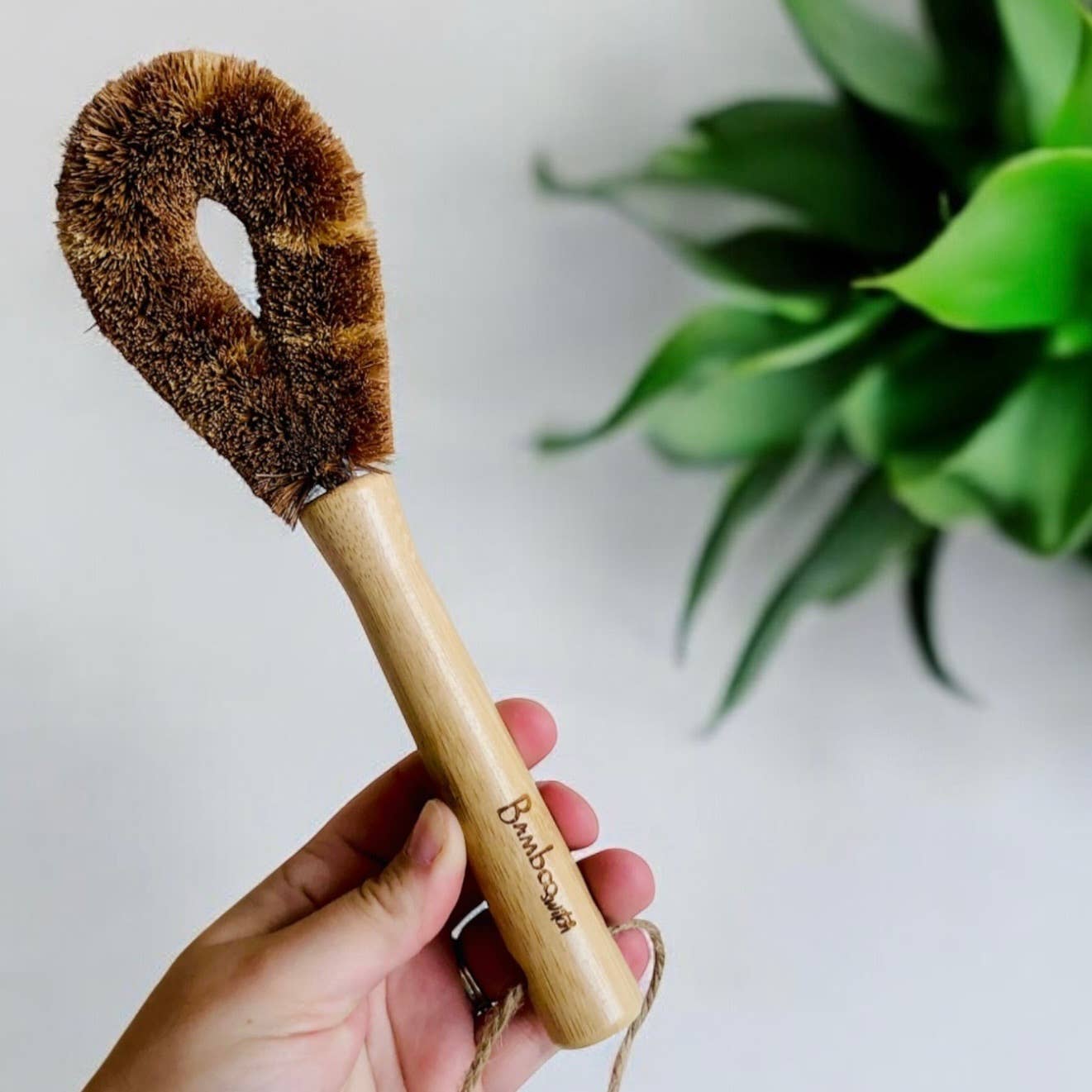 Bamboo Bottle Cleaning Brush : Straight Brush
