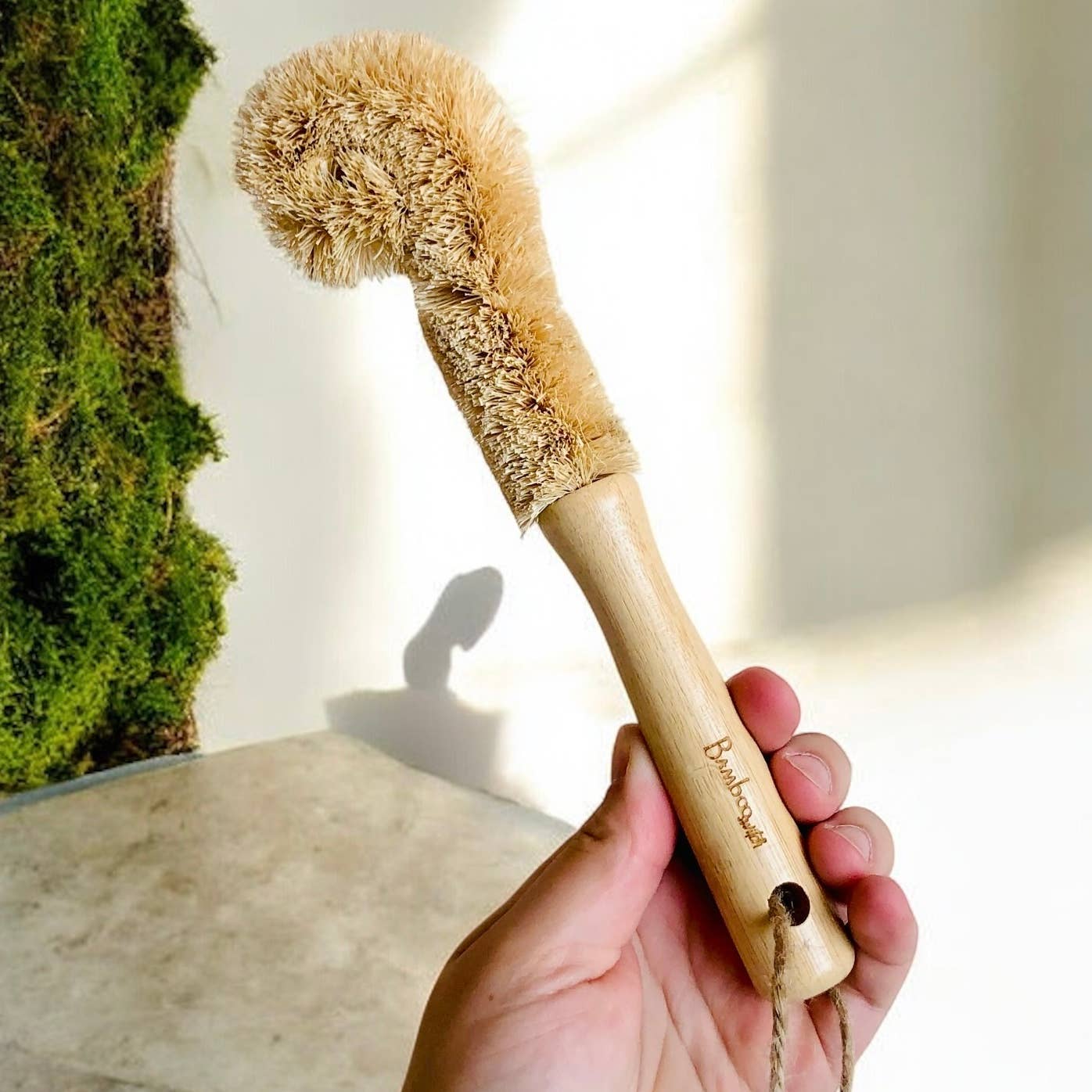 Bamboo Bottle Cleaning Brush : Straight Brush