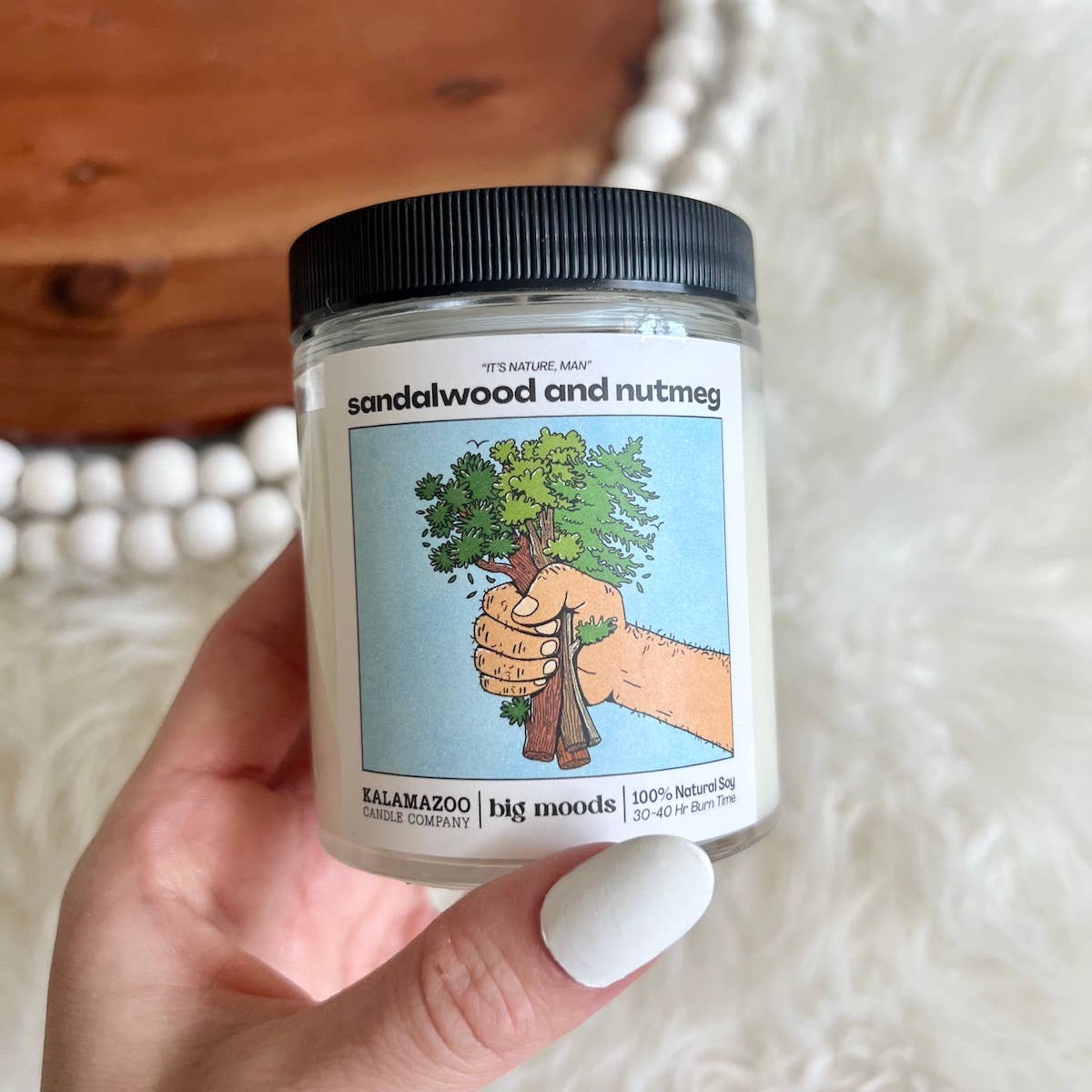 "It's Nature, Man" Sandalwood & Nutmeg - Luxury Soy Candle