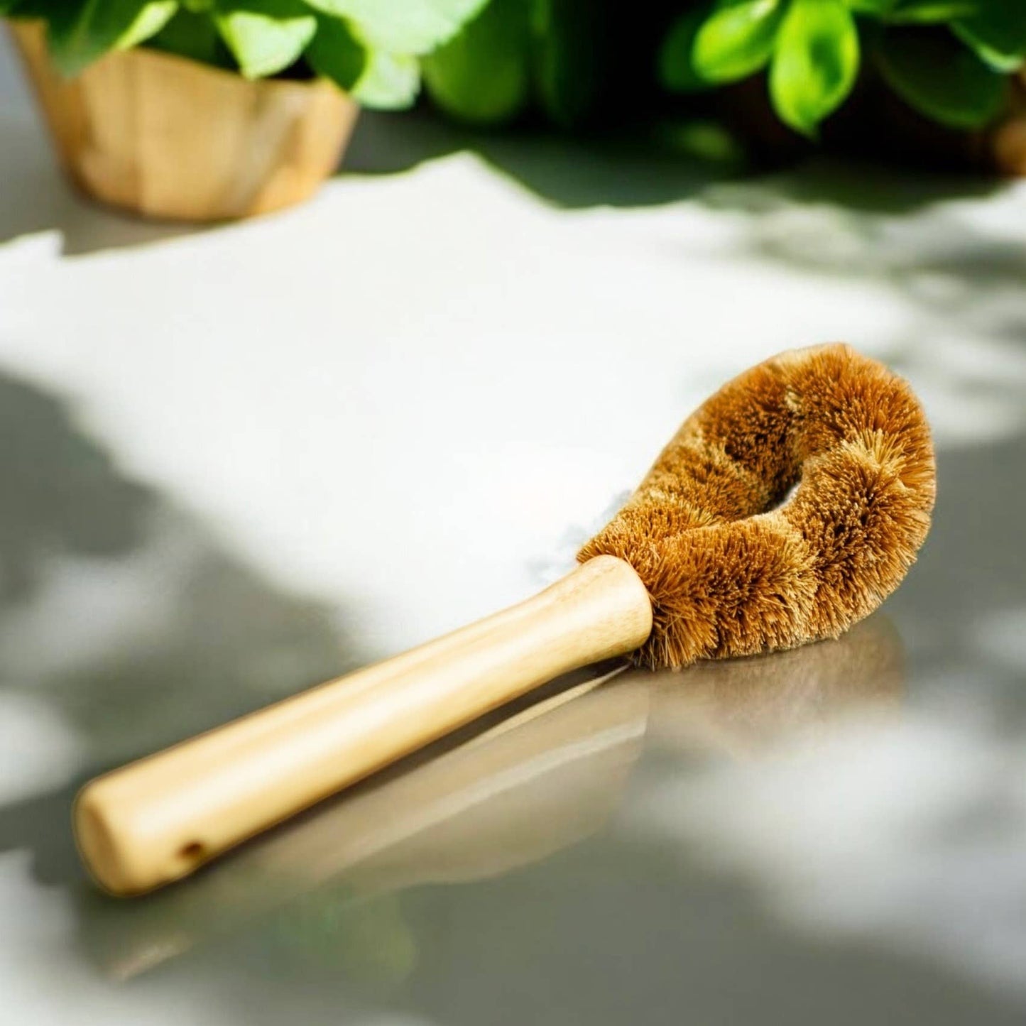 Bamboo Bottle Cleaning Brush : Straight Brush