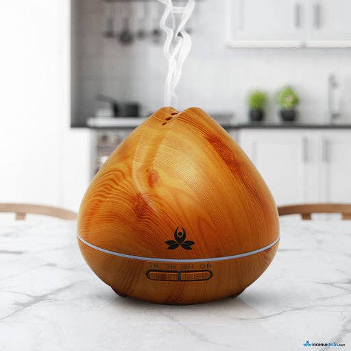 550ML Portable Essential Oil Diffuser With Multi Colored Light (Yatra): Black