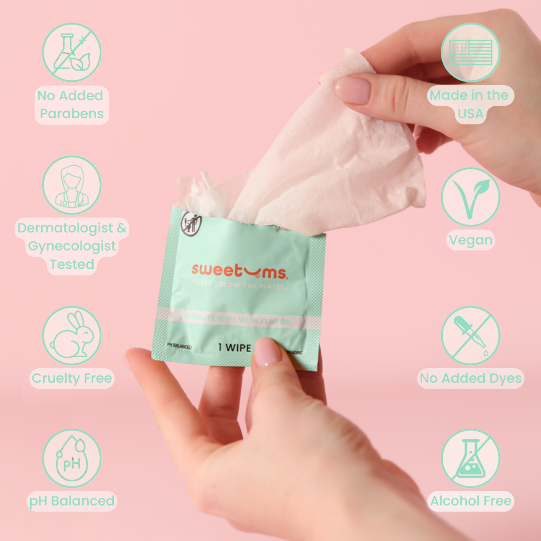 Sweet Mint Flavored Intimate Wipes Feminine Wipes