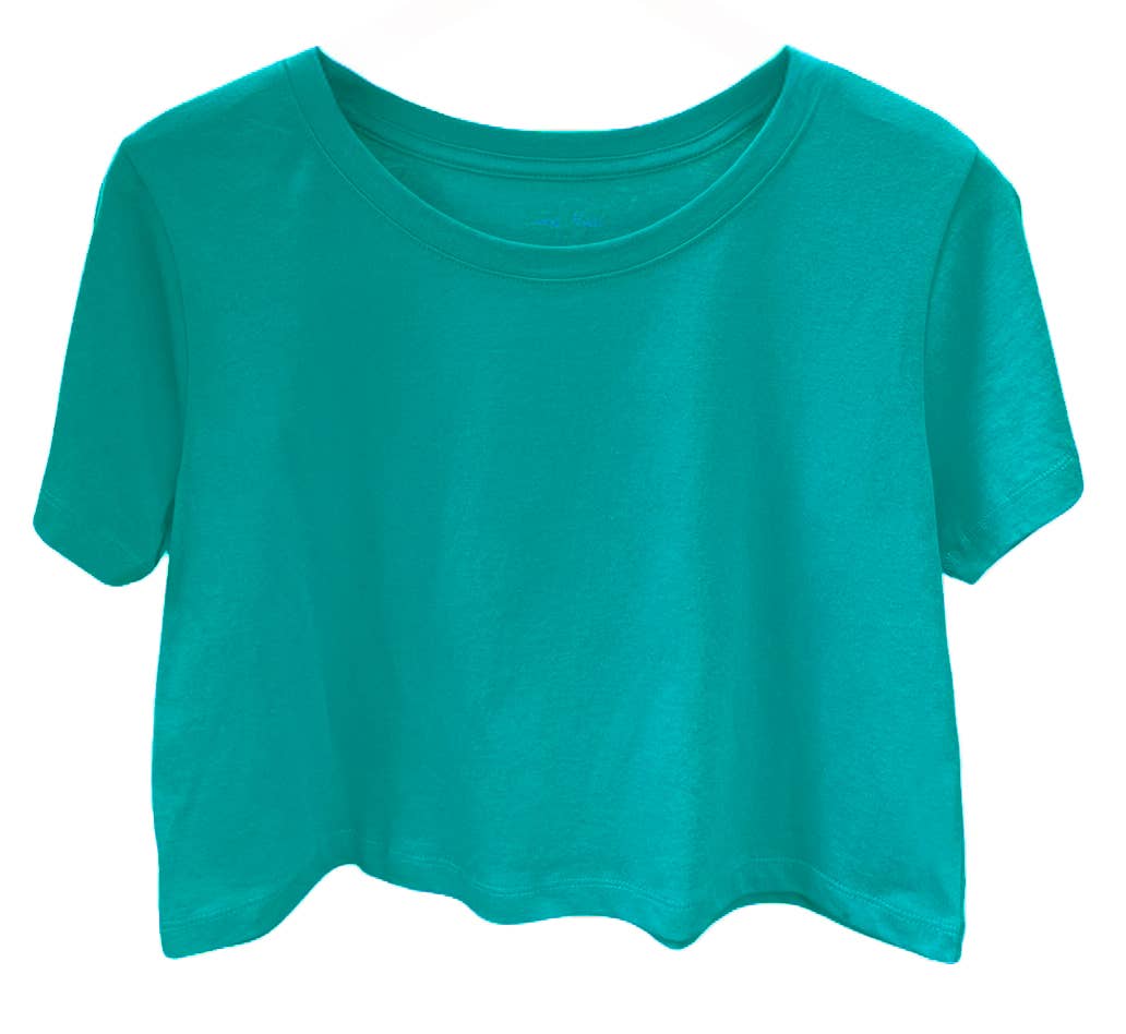 Premium Cotton Crop Tops (New Colors!): XX-Large / Dusky Blue