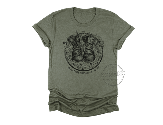 Not All Those Who Wander Are Lost: 3x / Heather Dark Green