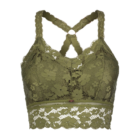 Juliette Lace Bralette by JadyK: Olive / S/M
