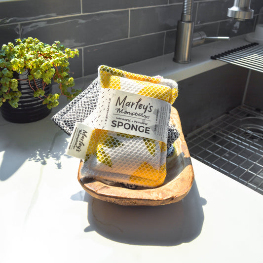 Washable Sponge- Black / Single / Surprise Print