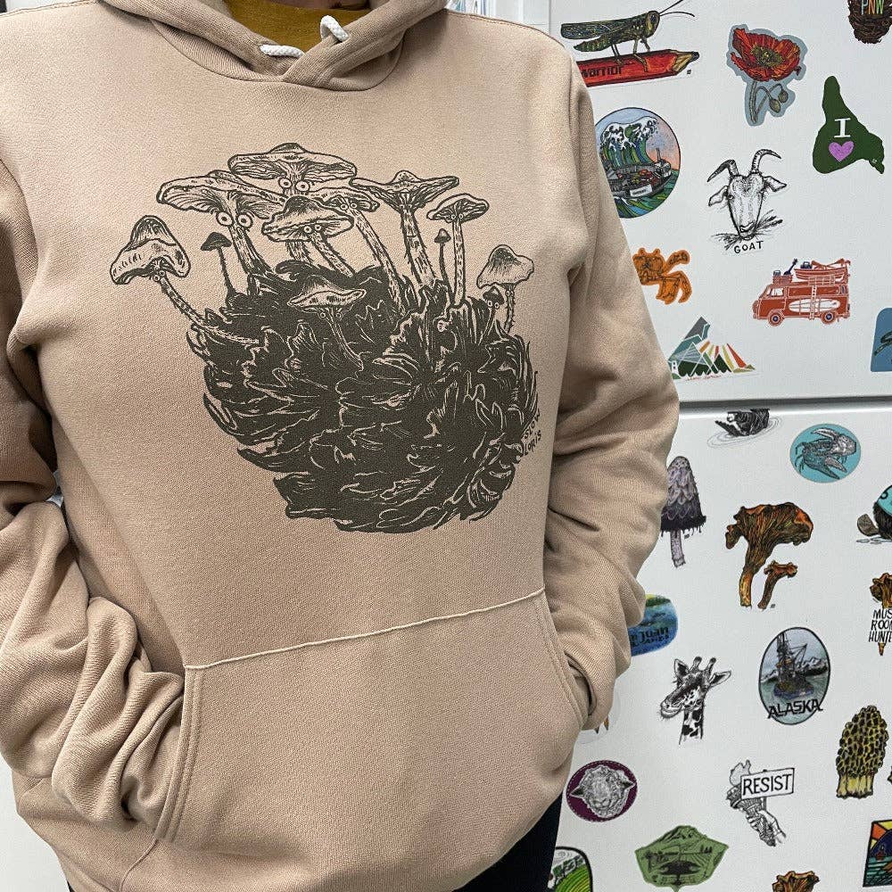 Shroom-Cone Pullover Hoodie: XL