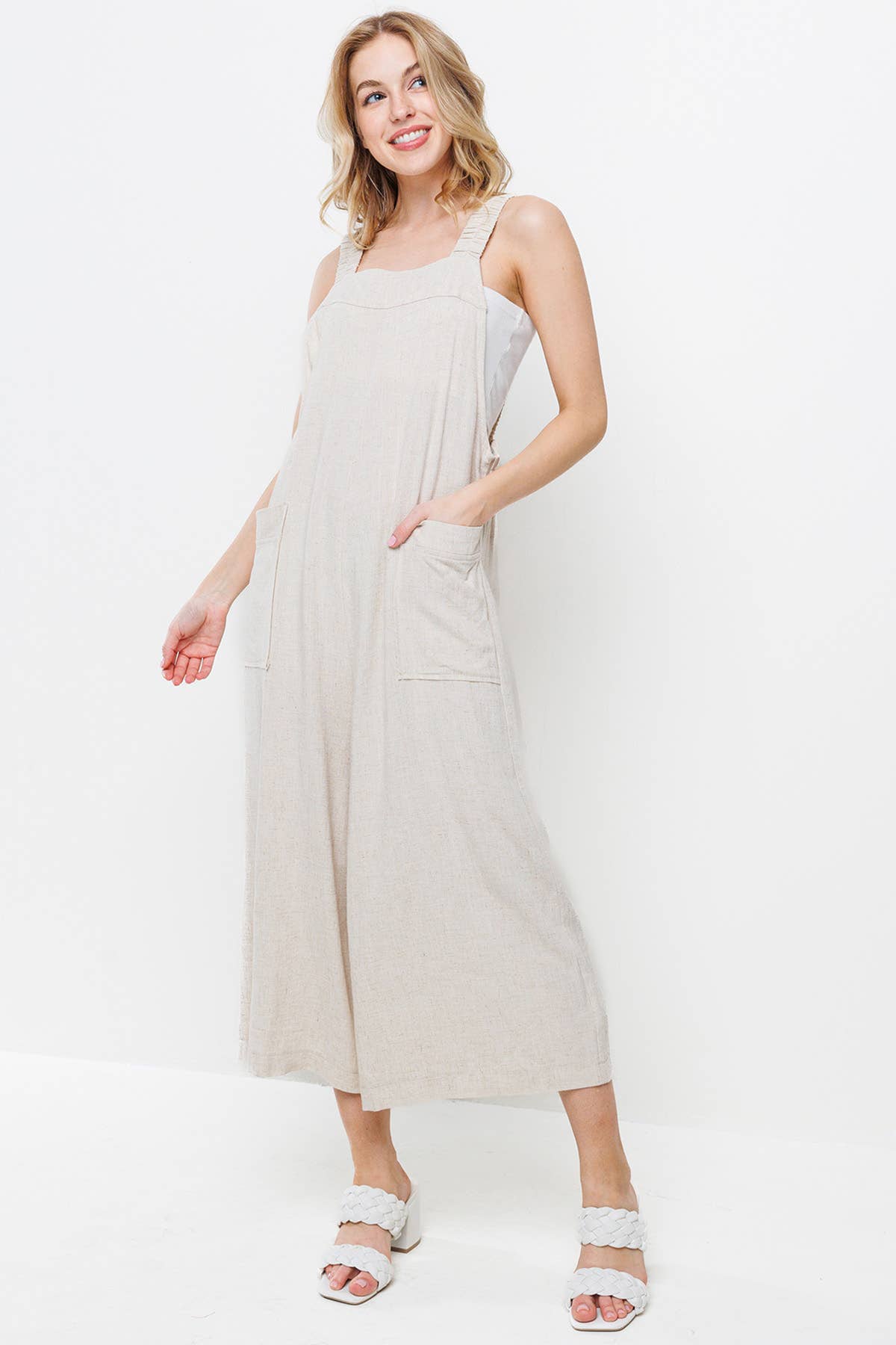 Wide Leg Backless Jumpsuit GREEN