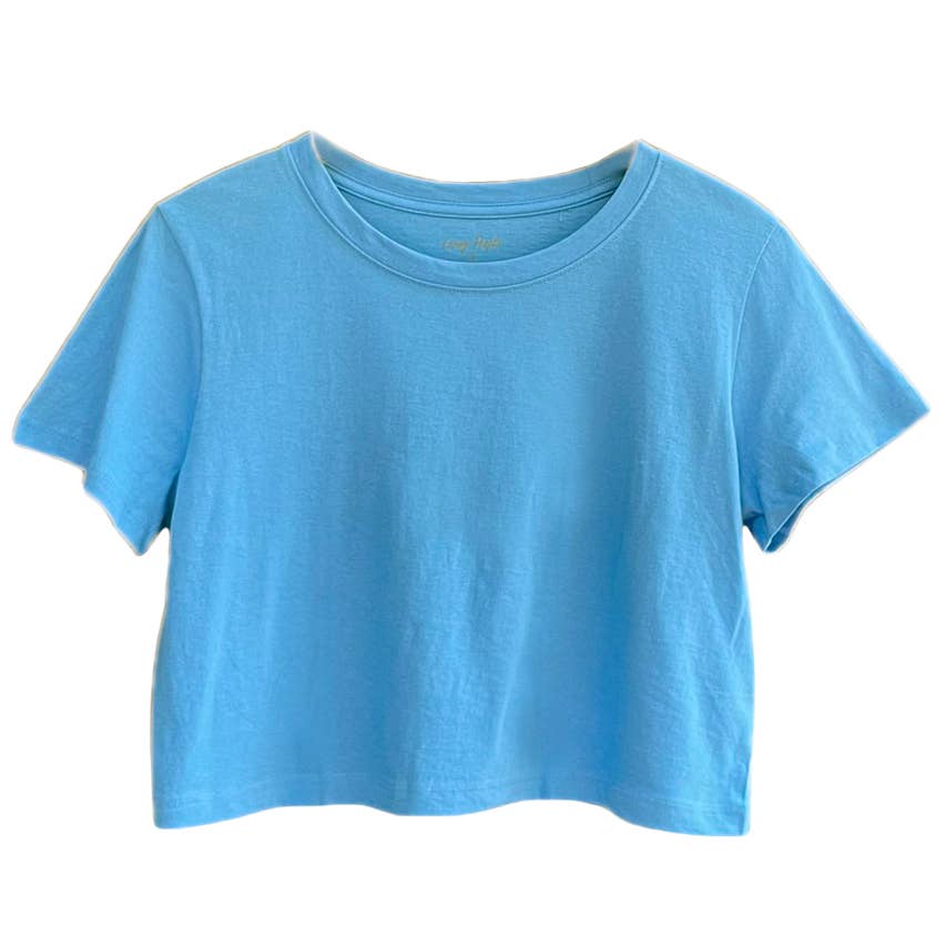 Premium Cotton Crop Tops (New Colors!): XX-Large / Dusky Blue