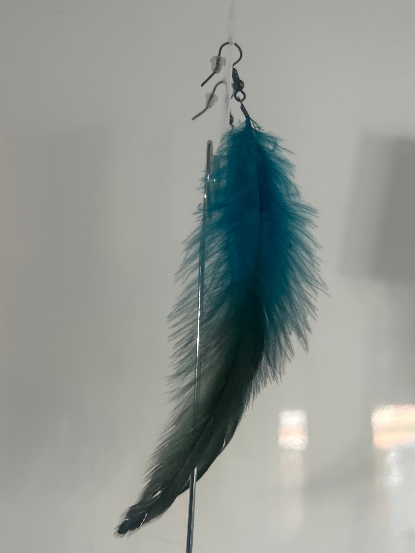 Feather earrings/Blue