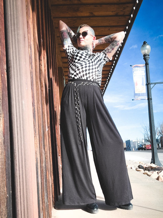 Super Flowy Ribbed Wide Leg Palazzo Pants