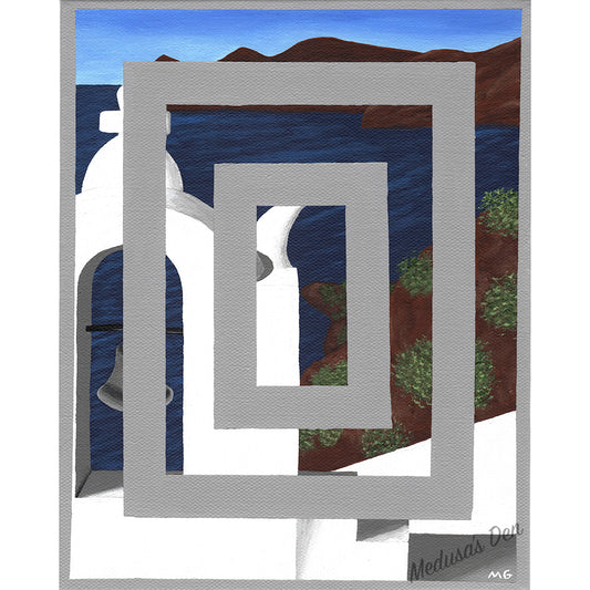 Oia Bell Tower Painting