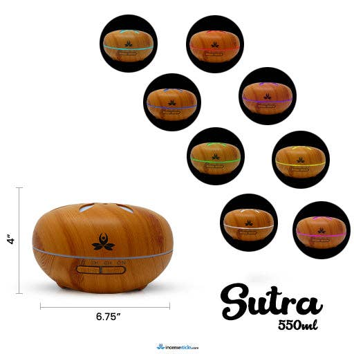 Portable- 550ML Wooden look Essential oil Diffuser (Sutra)
