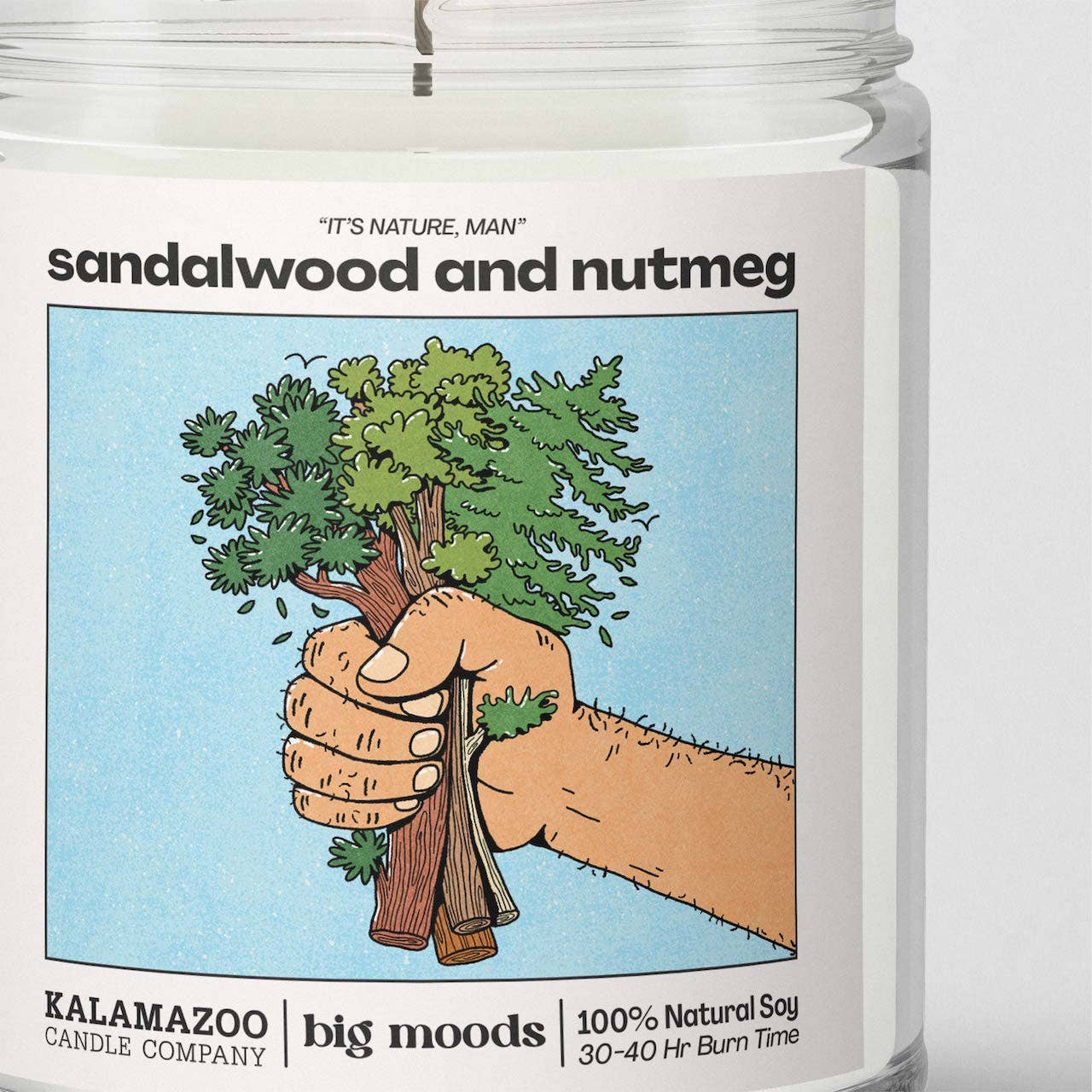 "It's Nature, Man" Sandalwood & Nutmeg -  Luxury Soy Candle