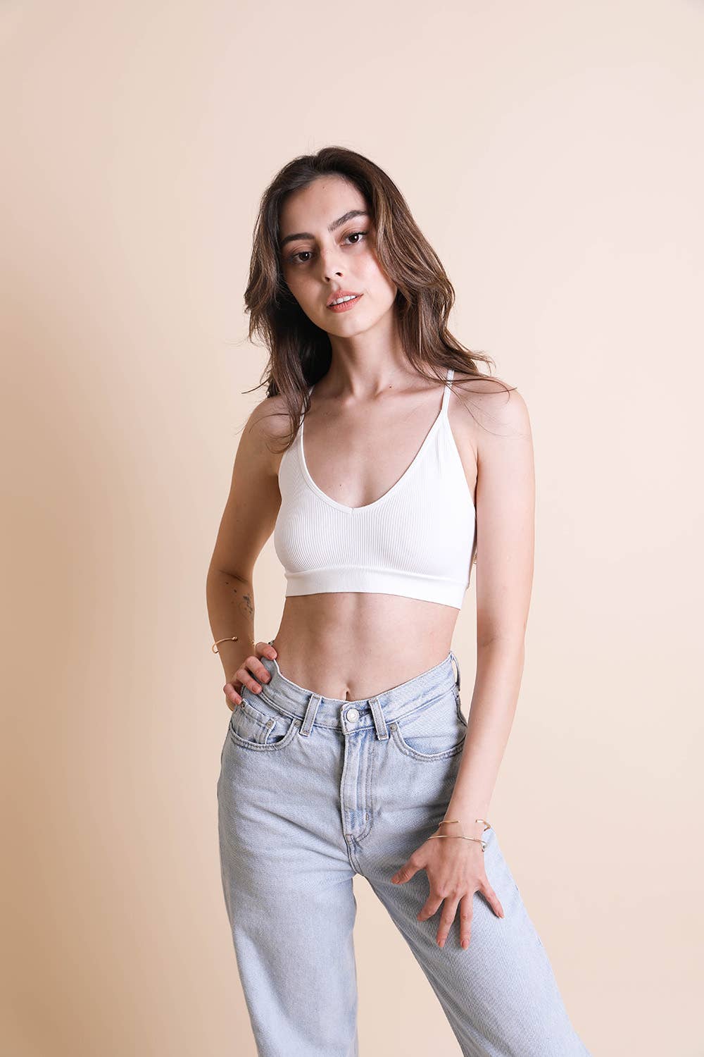 Racerback Patch Seamless Bralette: Sage